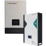 Комплект резервного живлення LUXPOWER SNA5000 WPV, 48 В, 5000 Вт, 110 А, 2 МРРТ + Акумулятор Dipower LiFePO4, Wall Mounted 51,2V/100AH, 5120W*h