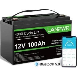 Комплект резервного живлення Must PV18-1512VPM, 12 В, 1500 Вт + 2х Акумулятора LanPWR LiFePO4 12V/100AH, 100A (1280W*h), Smart BMS, Bluetooth APP