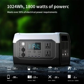 Зарядна станція XPower 1000, 1800 Вт, 1024 Вт*год (електростанція для дому, UPS, ДБЖ) EU