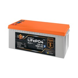 Акумулятор LP LiFePO4 25,6V - 230 Ah (5888Wh) (BMS 200A/100А) пластик LCD Smart BT