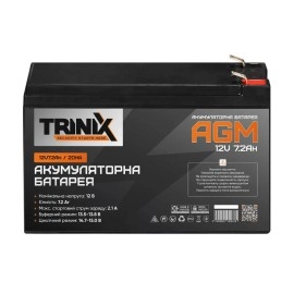 Trinix 12V7.2Ah/20Hr AGM Акумуляторна батарея 12В 7.2Аг свинцево-кислотна