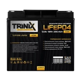 Акумуляторна батарея літій-залізо-фосфатна 12.8В 18Аг Trinix TLFP-1218 Ultra LiFePO4