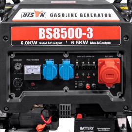 Генератор бензиновий трифазний 6 кВт Bison BS8500-3