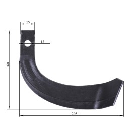 Ніж фрези правий IT-245 A-a 550gr 160*205 мм Mototraktor Ніж фрези правий IT-245 A-a 550gr 160*205 мм Mototraktor