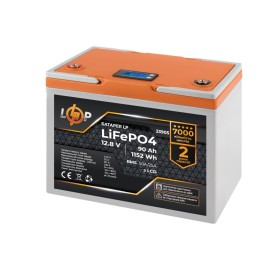 Акумулятор LP LiFePO4 12,8V - 90 Ah (1152Wh) (BMS 50A/25А) пластик LCD для ДБЖ