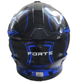 Мотошолом чорно-синій FORTE BLD-819-6, розмір L.M.XL