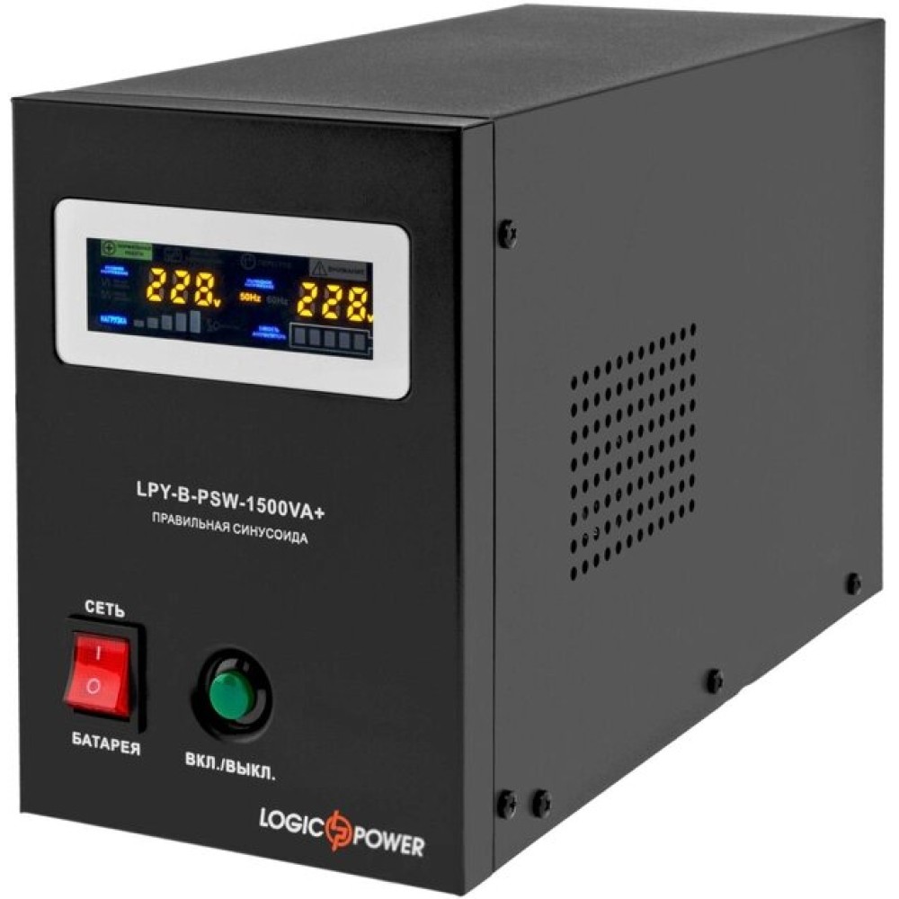 ДБЖ з правильною синусоїдою 24V LPY-B-PSW-1500VA+(1050Вт) 10A/15A