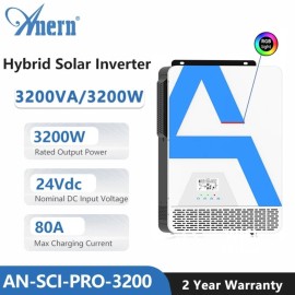 Гибридный инвертор Anern AN-SCI-PRO-3200, 24 В, 3200 Вт (бесперебойник, UPS, ИБП)