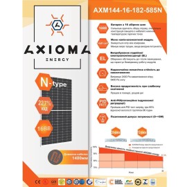 Сонячна панель AXIOMA energy N-type AXM144-16-182-585N 585Вт