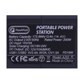 ПОРТАТИВНА ЗАРЯДНА СТАНЦІЯ A201 FLASHFISH 48000MAH 200W