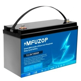 LiFePO4 12V 100Ah Акумулятор MFUZOP 1280Wh, 100A, BMS