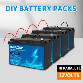 LiFePO4 12V 100Ah Акумулятор MFUZOP 1280Wh, 100A, BMS