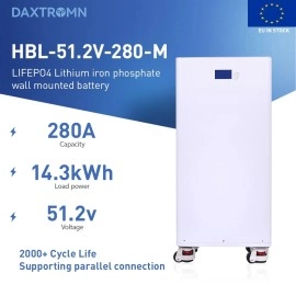 LiFePO4 14,3 кВт Акумулятор Daxtromn 51.2V 280Ah для систем резервного живлення будинку