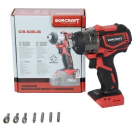 Акумуляторний безщітковий гайковерт ударний WORCRAFT CIS-S20LiB