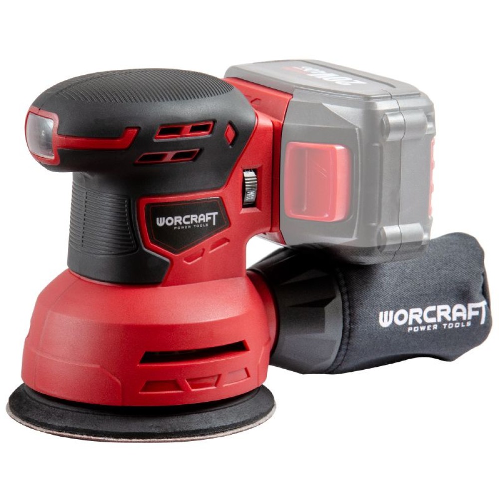 Акумуляторна шліфмашина ексцентрикова WORCRAFT CRS-S20Li