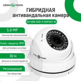 Антивандальна IP камера GV-099-IP-ME-DOS50-20 POE 5MP