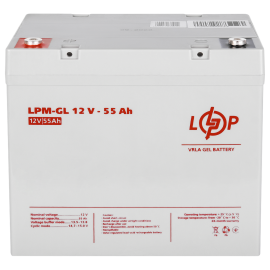 Аккумулятор гелевий LPM-GL 12V - 55 Ah