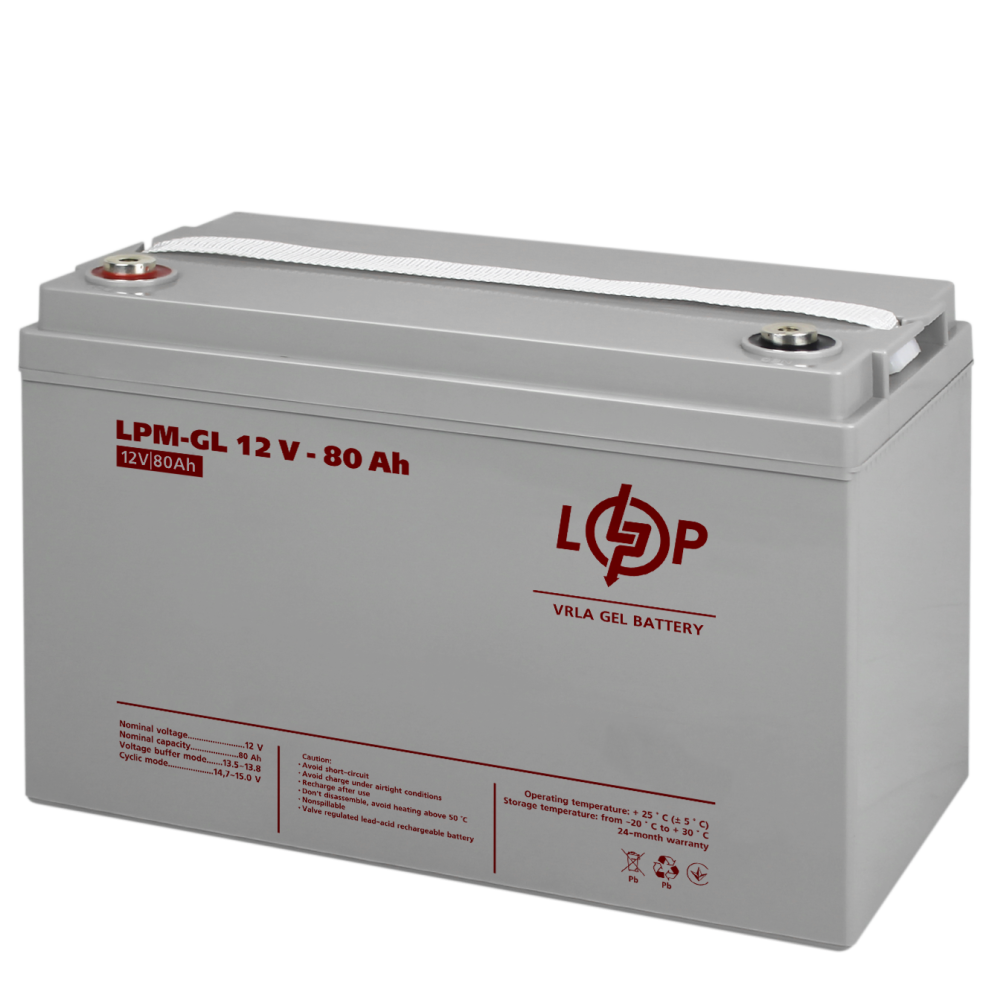 Акумулятор гелевый LPM-GL 12V - 80 Ah