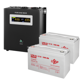 Комплект резервного живлення LP (LogicPower) ДБЖ + гелева батарея (UPS W1500 + АКБ GL 2800W)