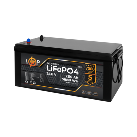 Акумулятор LP LiFePO4 24V (25,6V) - 230 Ah (5888Wh) (BMS 150A/75A) пластик