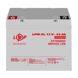Акумулятор гелевий LPM-GL 12V - 45 Ah