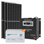 Сонячна електростанція (СЕС) 1.5kW АКБ 2.4kWh (мультигель) 100 Ah Стандарт