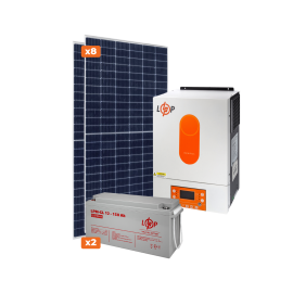 Обладнання для сонячної електростанції (СЕС) Стандарт 4 kW АКБ 3,6kWh Gel 150 Ah