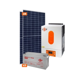 Обладнання для сонячної електростанції (СЕС) Стандарт 4 kW АКБ 3,6kWh Gel 150 Ah