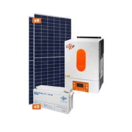 Обладнання для сонячної електростанції (СЕС) Стандарт 4 kW АКБ 3,6kWh MGel 150 Ah