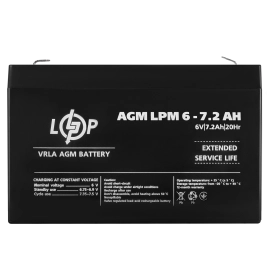 Акумулятор AGM LPM 6V - 7.2 Ah