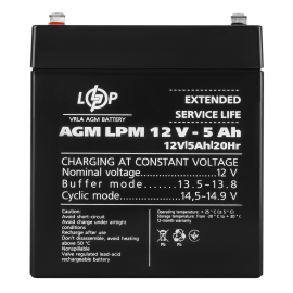Акумулятор AGM LPM 12V - 5 Ah