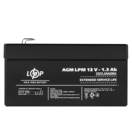 Акумулятор AGM LPM 12V - 1.3 Ah
