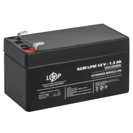 Акумулятор AGM LPM 12V - 1.3 Ah