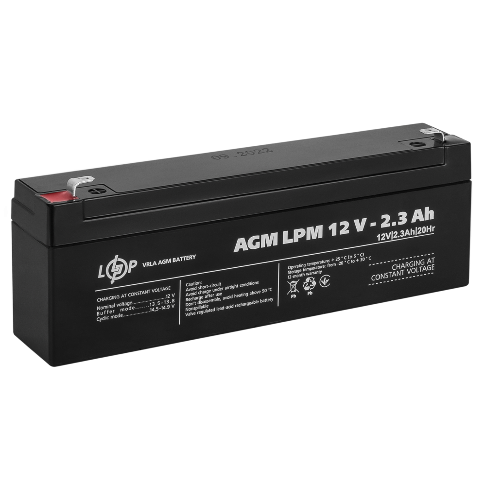 Аккумулятор AGM LPM 12V - 2.3 Ah