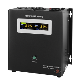 ДБЖ з правильною синусоїдою 24V LPY-W-PSW-1500VA+(1050Вт)10A/15A