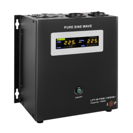 ДБЖ з правильною синусоїдою 24V LPY-W-PSW-1500VA+(1050Вт)10A/15A
