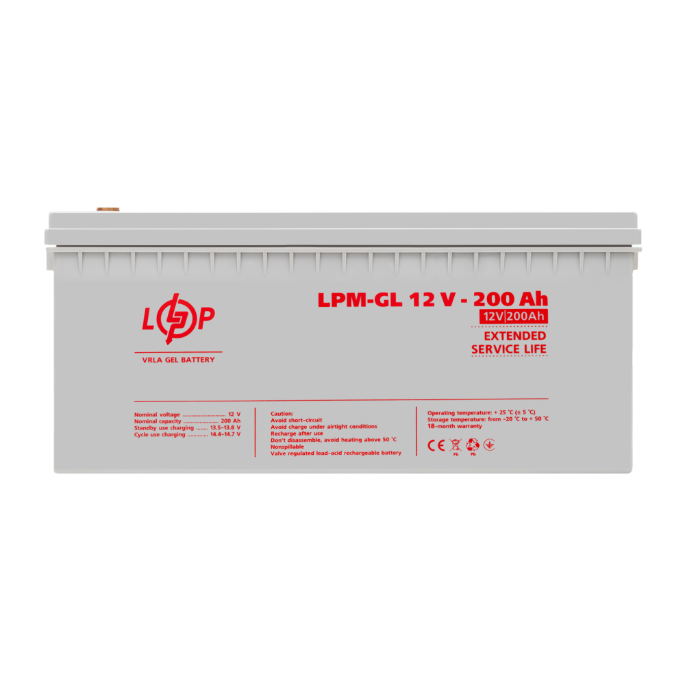 Акумулятор гелевий LPM-GL 12V - 200 Ah