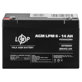 Акумулятор AGM LPM 6V - 14 Ah