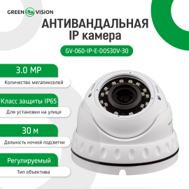 Антивандальна IP камера GV-060-IP-E-DOS30V-30
