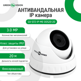 Антивандальна IP камера GV-072-IP-ME-DOS20-20 ЗMP