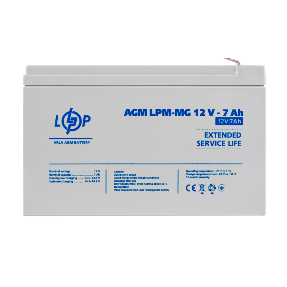 Акумулятор мультигелевий LPM-MG 12V - 7 Ah