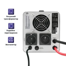 Джерело безперебійного живлення (інвертор) Qoltec 800 ВА 560 Вт Pure Sine Wave з чистою синусоїдою 50720
