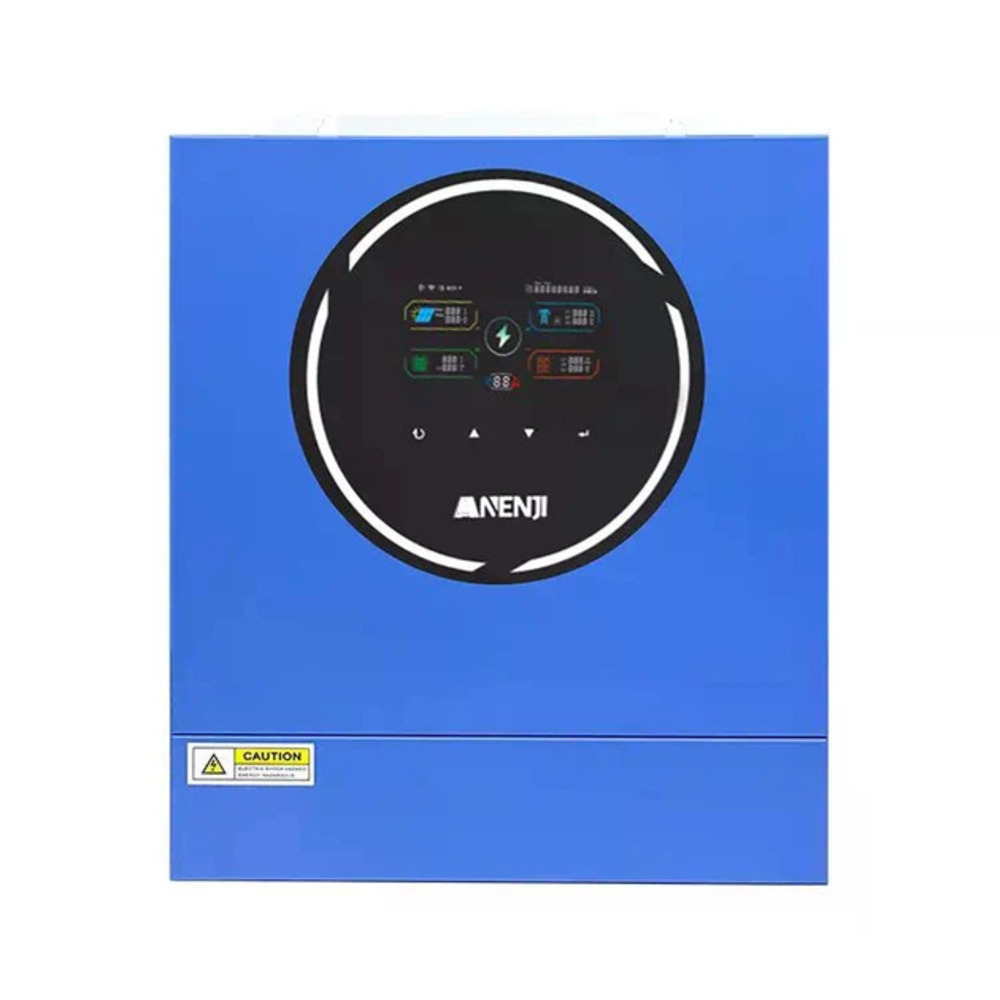 Гибридный инвертор Anenji ANJ-5000-48V, 48 В, 5000 Вт (Wi-Fi, бесперебойник, UPS, ИБП)