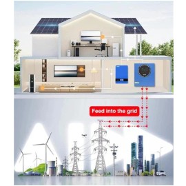 Гібридний інвертор Anenji ANJ-5000-48V, 48 В, 5000 Вт (Wi-Fi, безперебійник, UPS, ДБЖ)