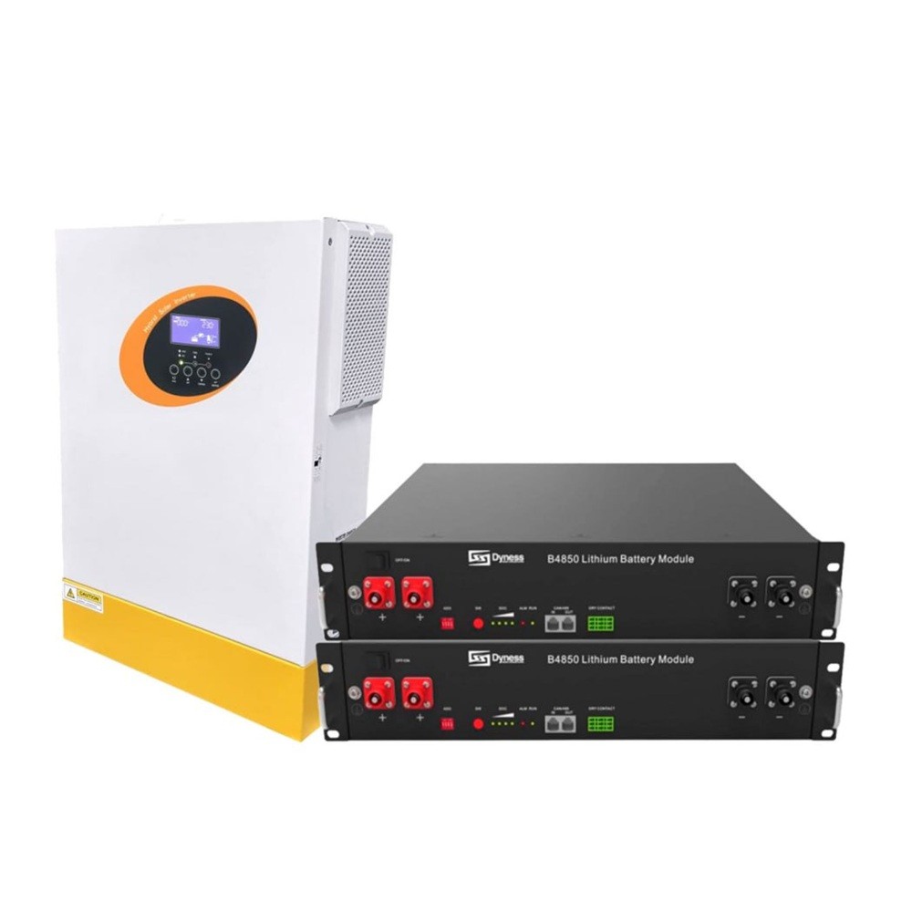 Комплект резервного живлення Гібридний інвертор JSDSolar J6200HPC + 2 акумулятора Dyness B4850 LiFePO4