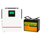 Комплект резервного автономного живлення Гібридний інвертор Daxtromn AOH-1KW, 12 В, 40 А, 1000 Вт +Акумулятор ECO-WORTHY LiFePO4 12V 100Ah з вбудованим BMS