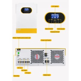 Комплект автономного живлення гібридний сонячний інвертор ANENJI EM6200-48L 6.2 кВт 48 В + акумулятор DYNESS B3 LiFePO4 48V/75AH