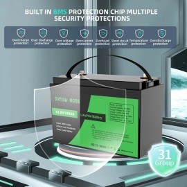 Акумулятор DATOU BOSS LiFePO4 12V/100AH (1280W*h) (літій-залізо-фосфатний акумулятор для ДБЖ (UPS))