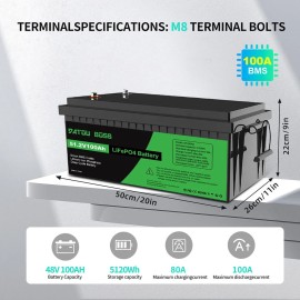Акумулятор DATOU BOSS LiFePO4 48V/100AH (5120W*h) (літій-залізо-фосфатний акумулятор для ДБЖ (UPS))