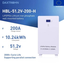 Акумулятор DAXTROMN 51.2V (48V) 100Ah LiFePO4, 5.12 kWh